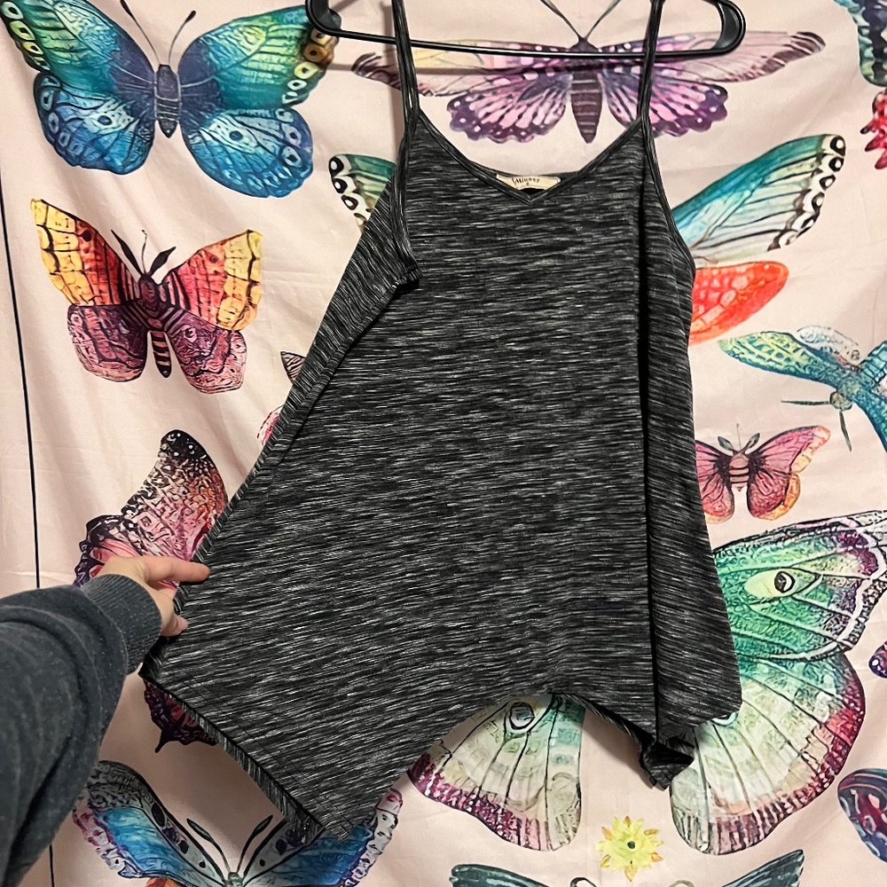 Flowy Dark Heather gray Tank Top